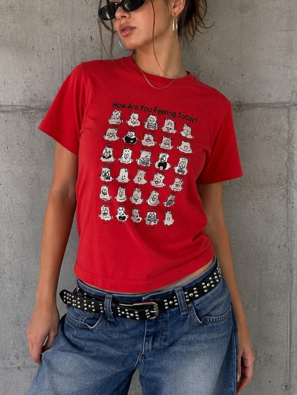 Vintage Tultex "How Are You Feeling Today?" Graphic Tee Size Large